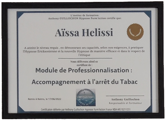 Certificat Module de professionnalisation - Accompagnement à l'arrêt du Tabac